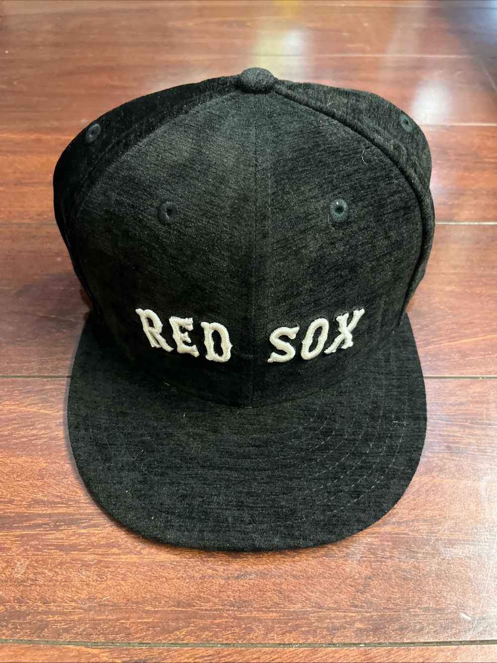 7 3/8 Boston Red Sox Black Velvet New Era 59Fifty Fitted Hat Cap New Tag